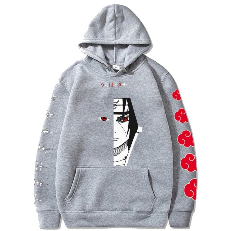 Sharingan Shadows: Naruto Itachi Uchiha Anime Printed Hoodie