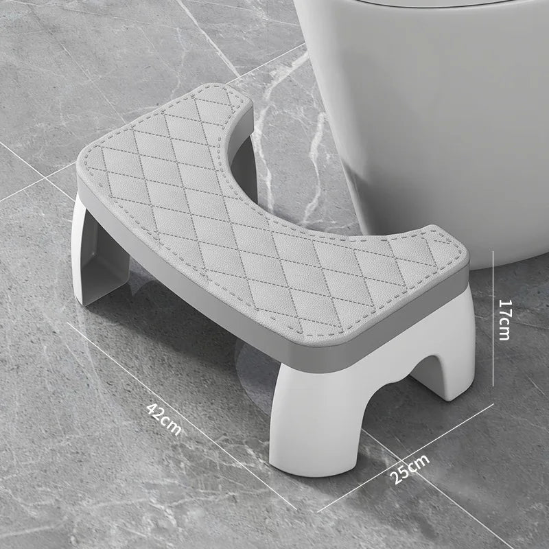 Slip Resistant Water-proof Potty Foot Stool Ergonomic Raised Footrest Stable Frame Household Washroom Auxiliary Tool Suitable Fo - Realm of Wonders