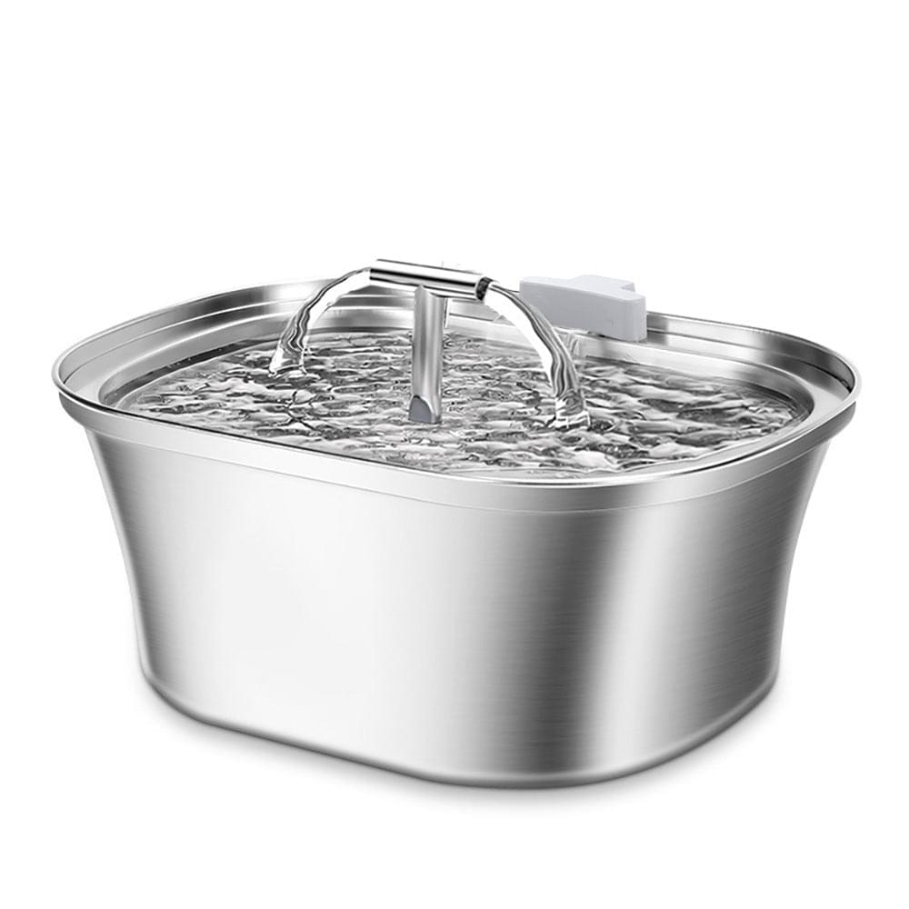 Stainless Steel Smart Pet Water Dispenser with Automatic Circulation and Filtration, Large Capacity Feeder for Cats and Dogs.