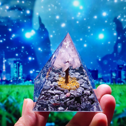 Orgone Crystal Pyramid - Tree Of Healing