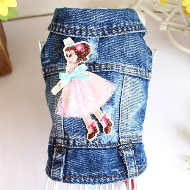 Embroidered Pet Denim Jacket
