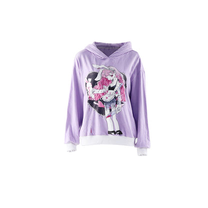 Anime Girl Hoodie With Bunny Ears