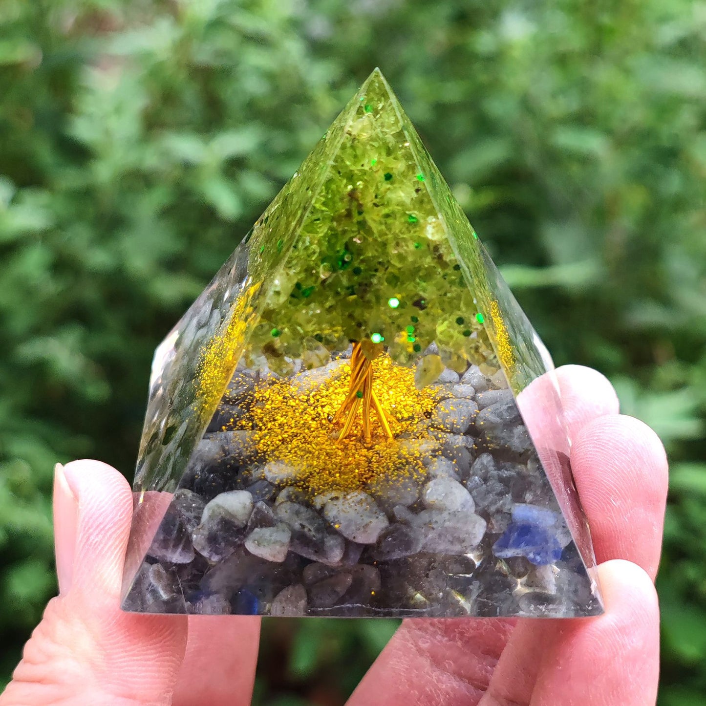 Orgone Crystal Pyramid - Tree Of Healing