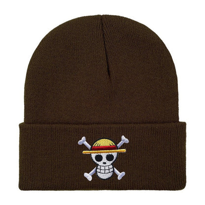 Pirate King's Emblem: One Piece Embroidered Knitted Hat