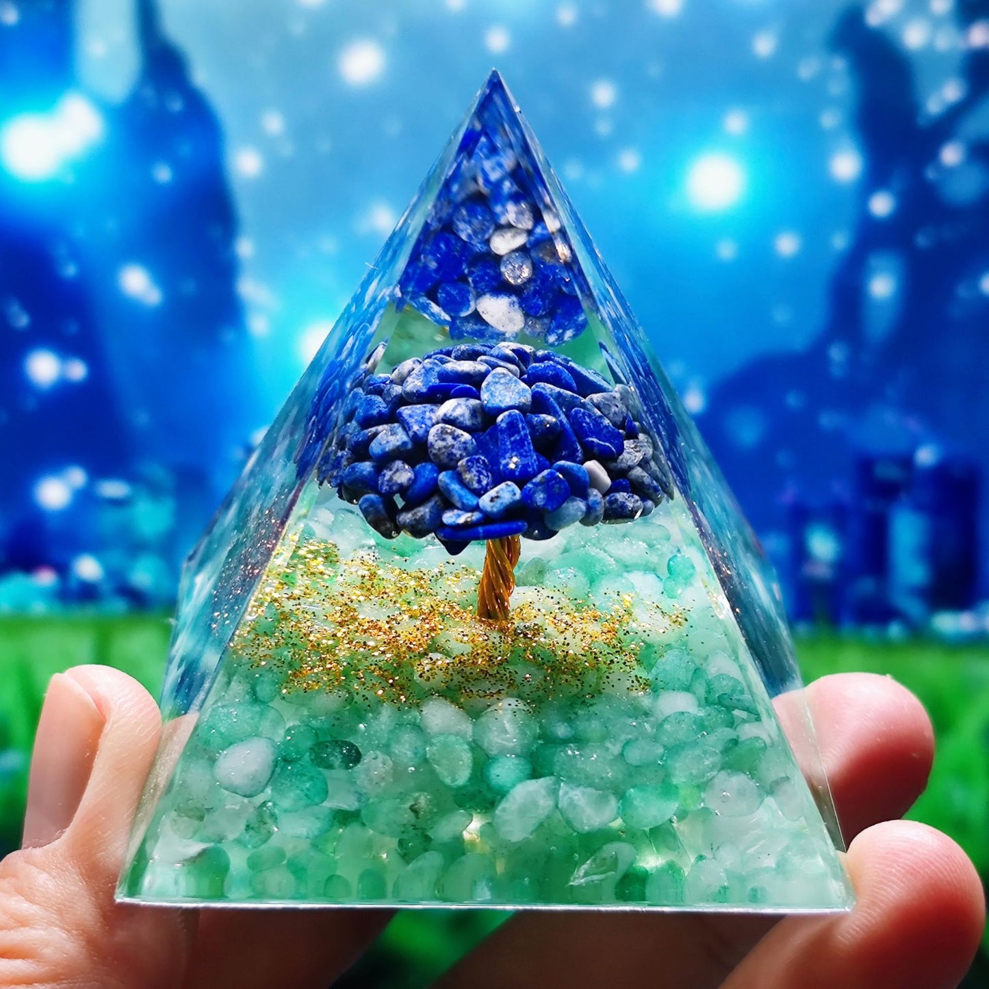 Orgone Pyramid Various Crystal Tree's