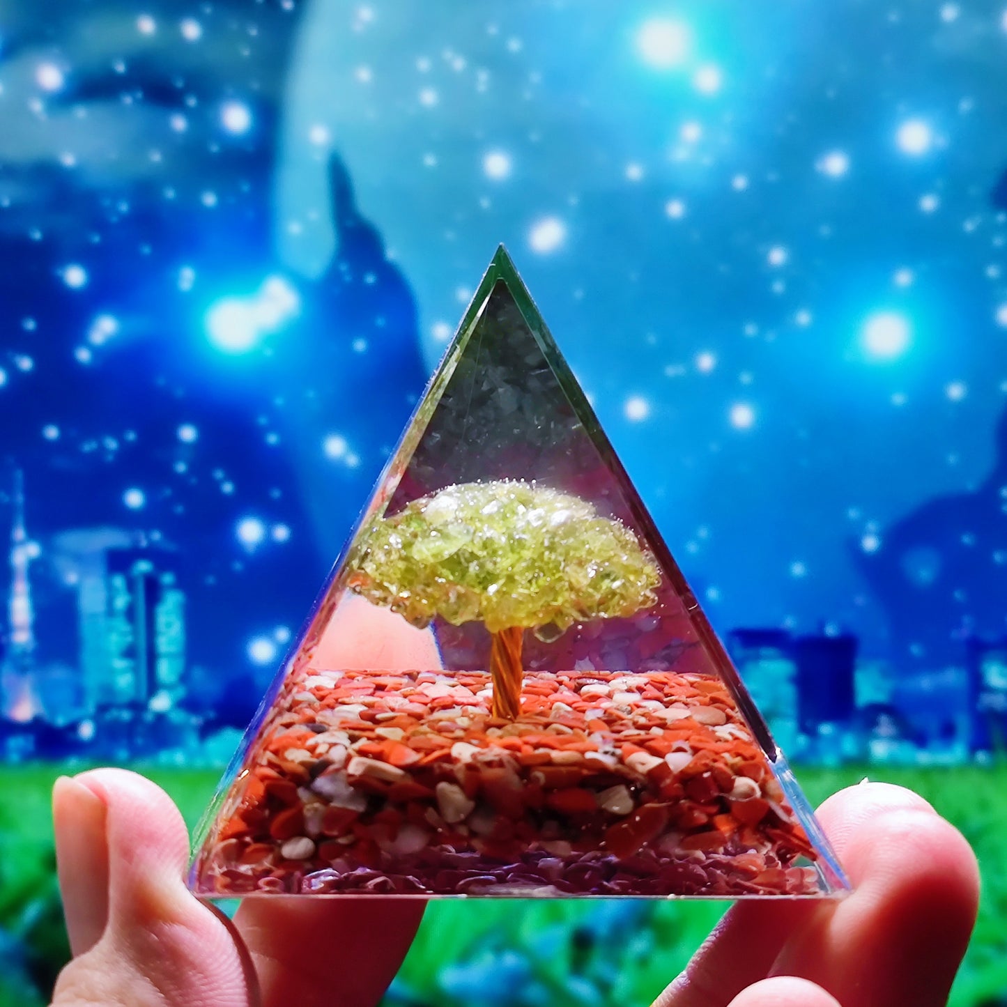 Orgone Pyramid Various Crystal Tree's
