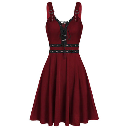 Women's Lace-Up Slip Dress