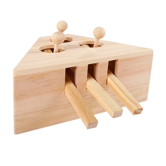 Solid Wooden Interactive Maze Pet Cat Toy