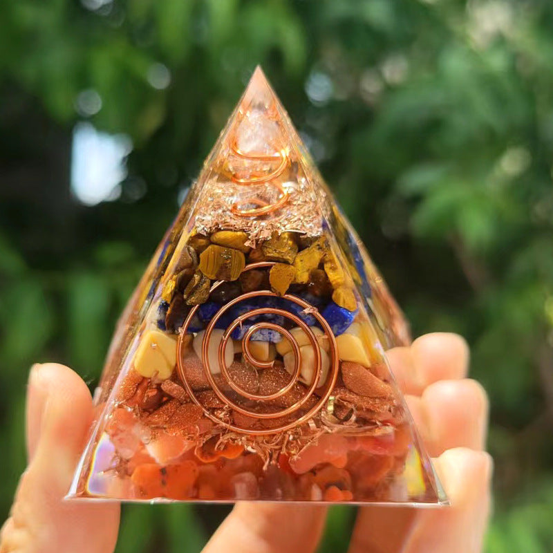 Various Orgone Crystal Pyramids