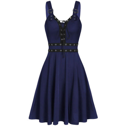 Women's Lace-Up Slip Dress