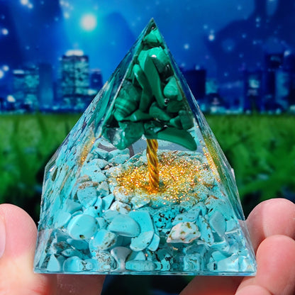 Orgone Crystal Pyramid - Tree Of Healing