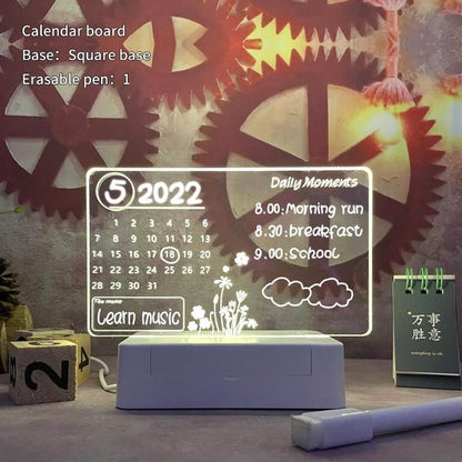 LED Note Board Light With Pen USB Message Board Night Light
