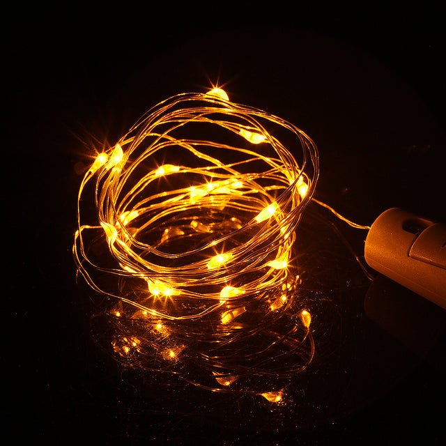 LED Wine Bottle Lights with Cork