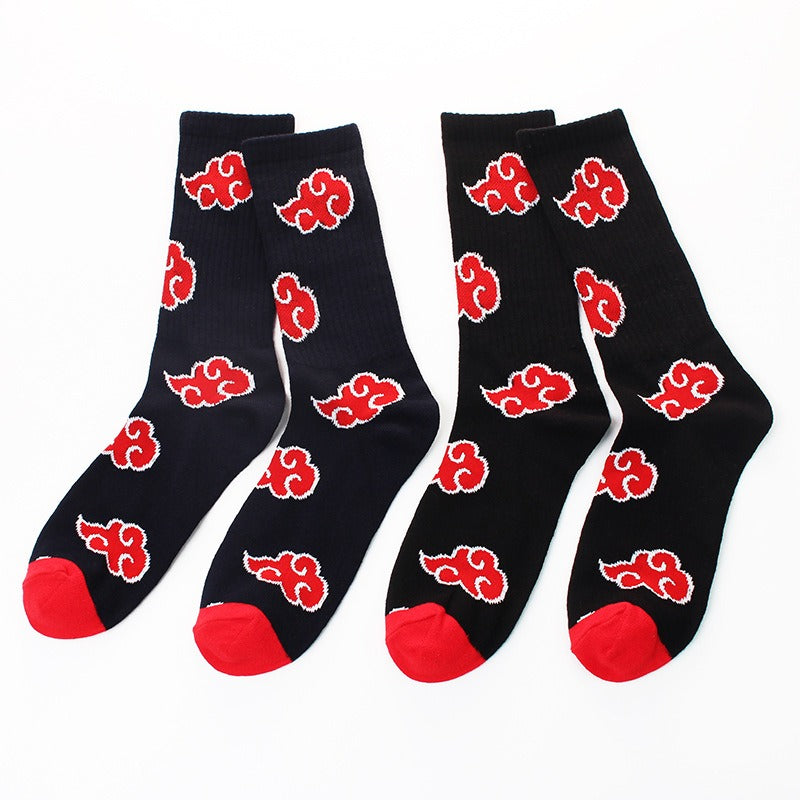 Shadowed Paths: Akatsuki Clan Naruto Socks