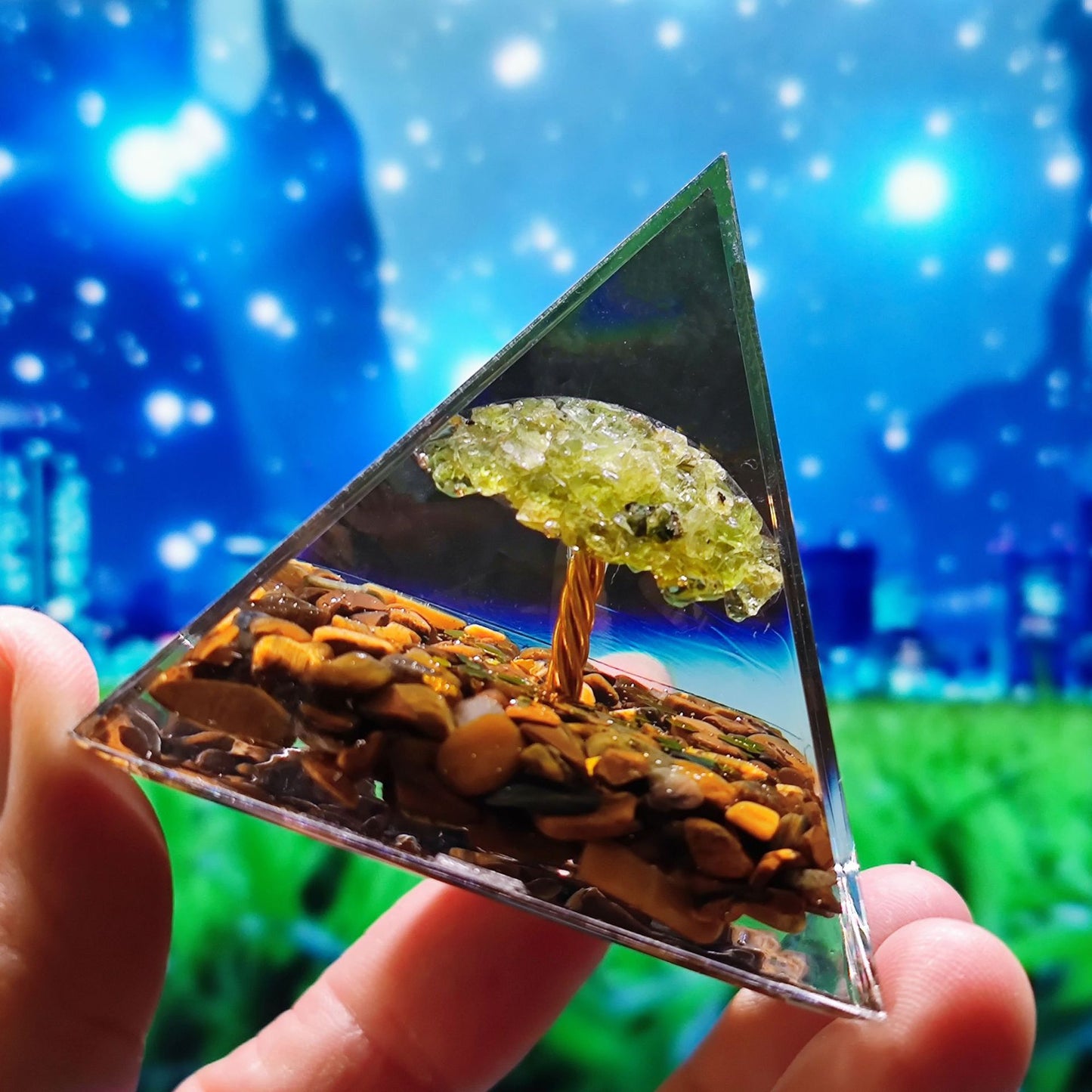 Orgone Pyramid Various Crystal Tree's
