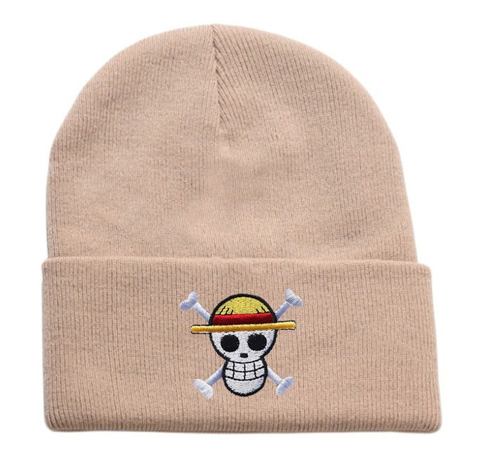 Pirate King's Emblem: One Piece Embroidered Knitted Hat