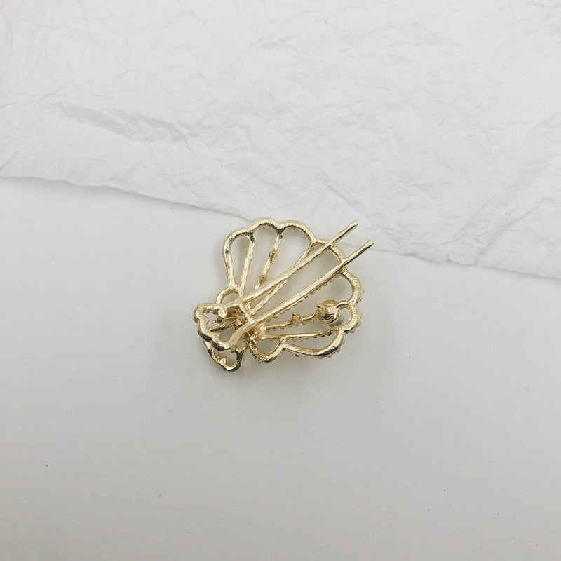 Pearly Shell Hair Barrettes