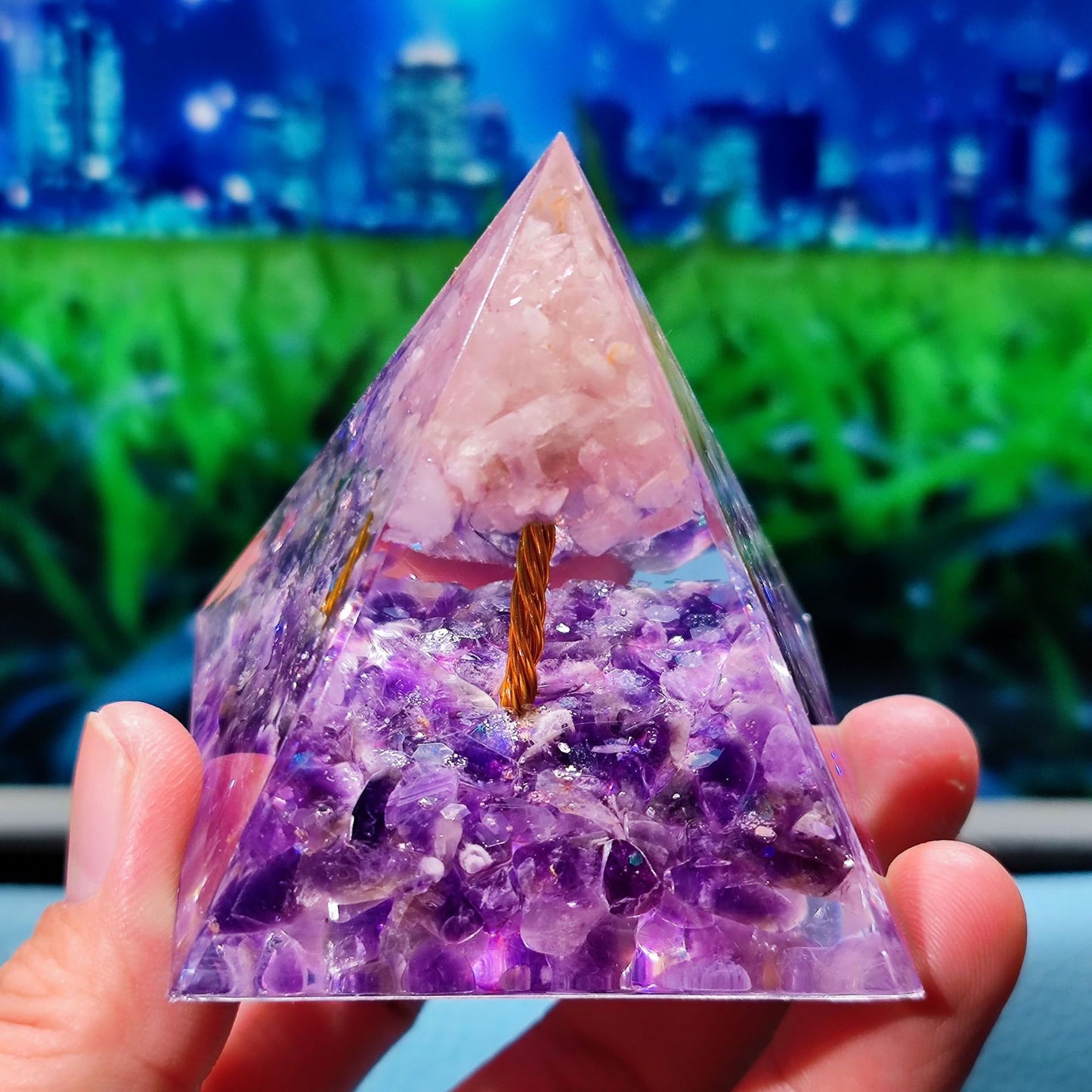 Orgone Crystal Pyramid - Tree Of Healing