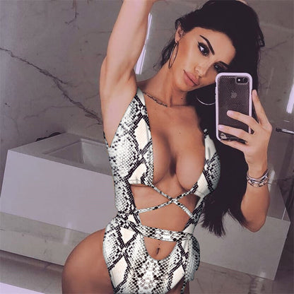 Women's One Piece Bathing Suit Various Animal Patterns