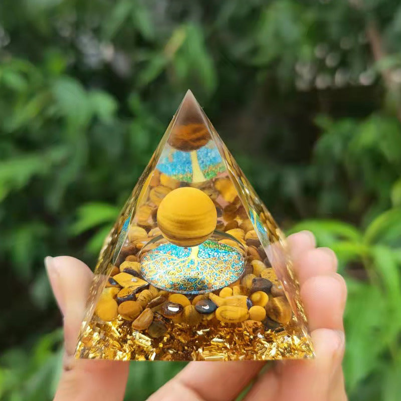 Various Orgone Crystal Pyramids