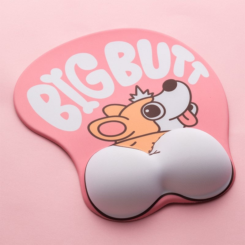Cute Corgi Butt 3d Mousepad Multiple Styles