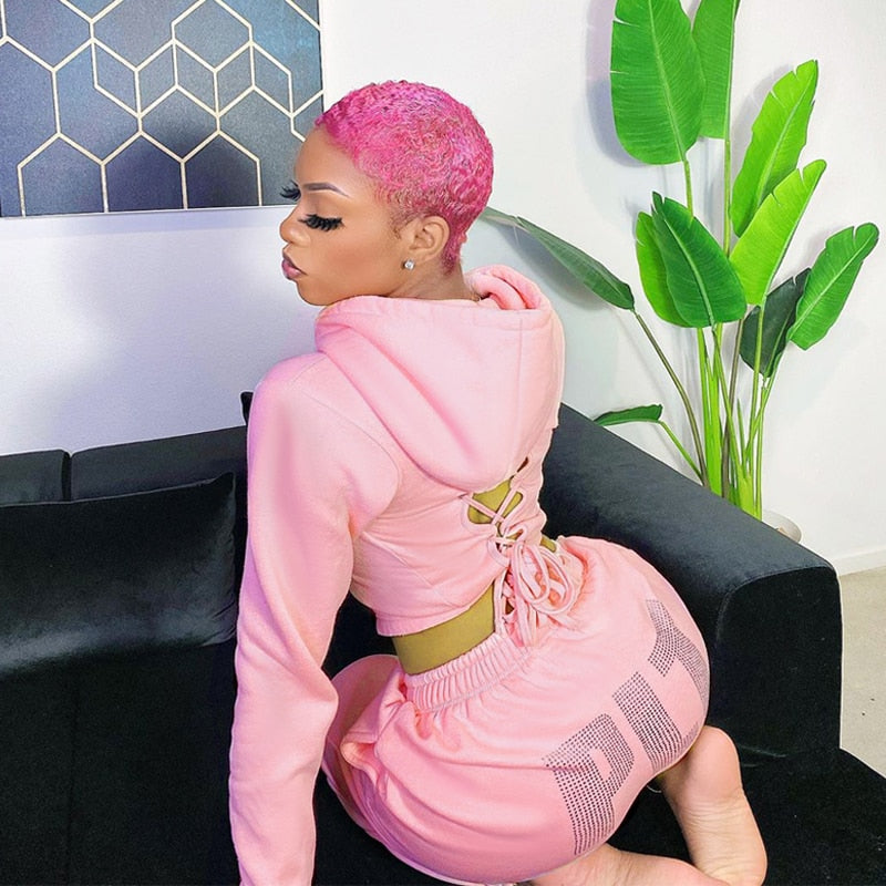 Laced & Hooded Crop Top