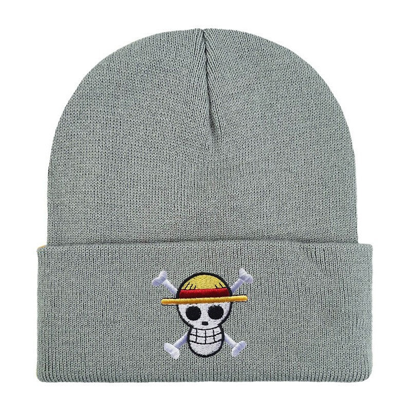 Pirate King's Emblem: One Piece Embroidered Knitted Hat