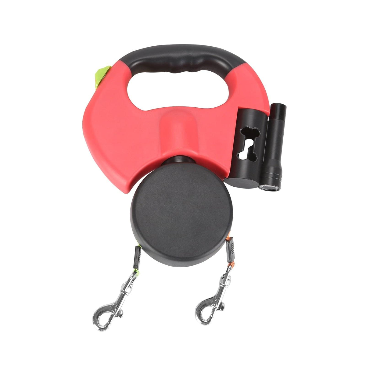 Retractable Dual Double Pet Rope Leash Tangle Free Walk For Two Dogs.