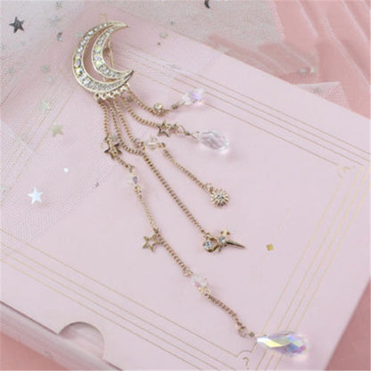 Mystic Moon Crystal Hair Clip