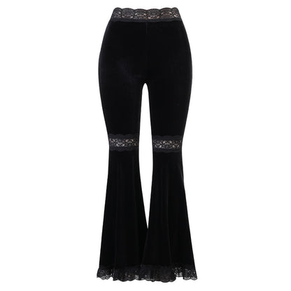 Black High Waisted Flared Pants