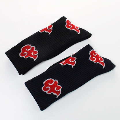 Shadowed Paths: Akatsuki Clan Naruto Socks
