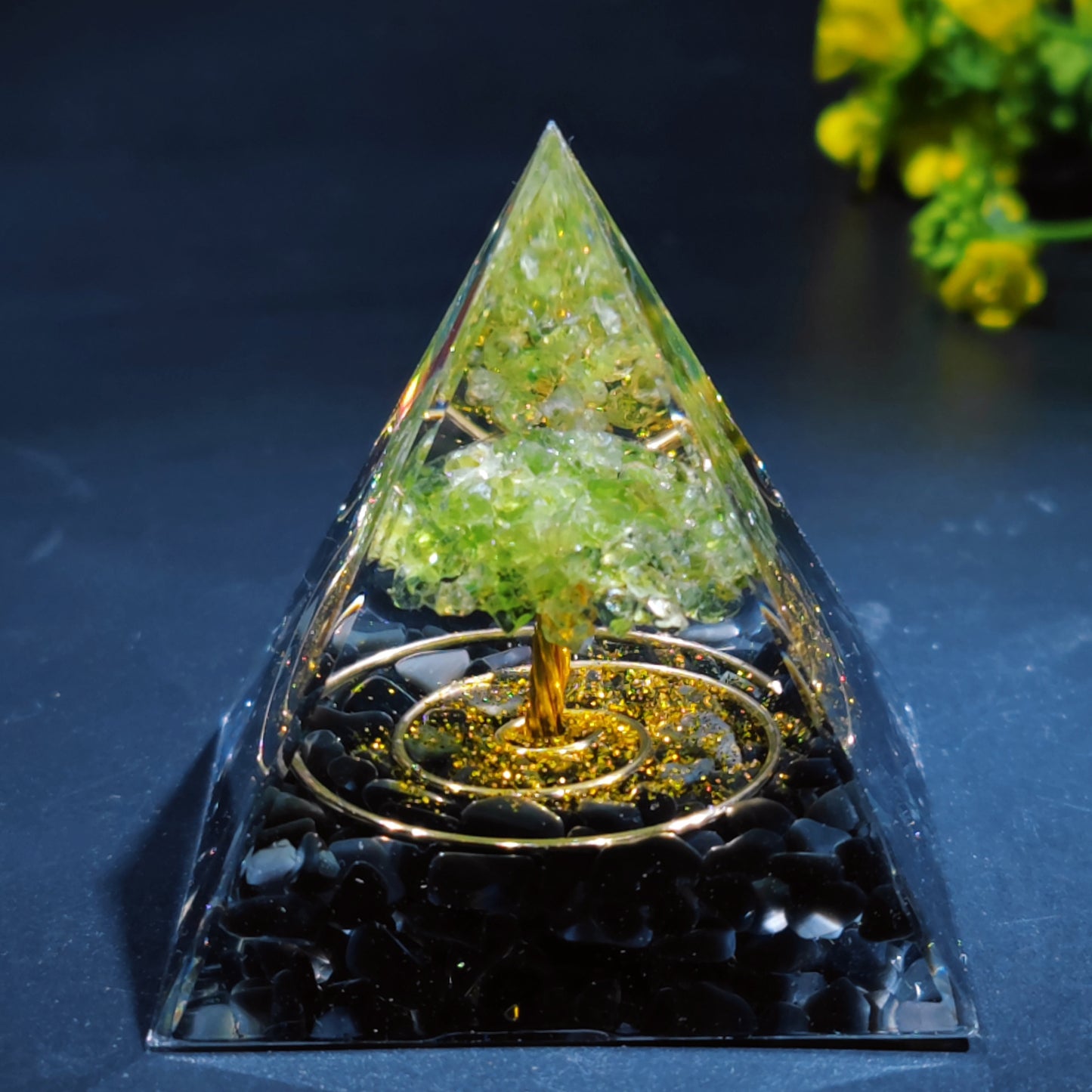 Orgone Pyramid Various Crystal Tree's