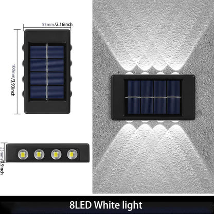 1pc 6-10 LEDs Solar Outdoor Wall Decorative Landscape Lighting Lights Fixtures Suitable For Courtyard Villa Fence Terrace Garden