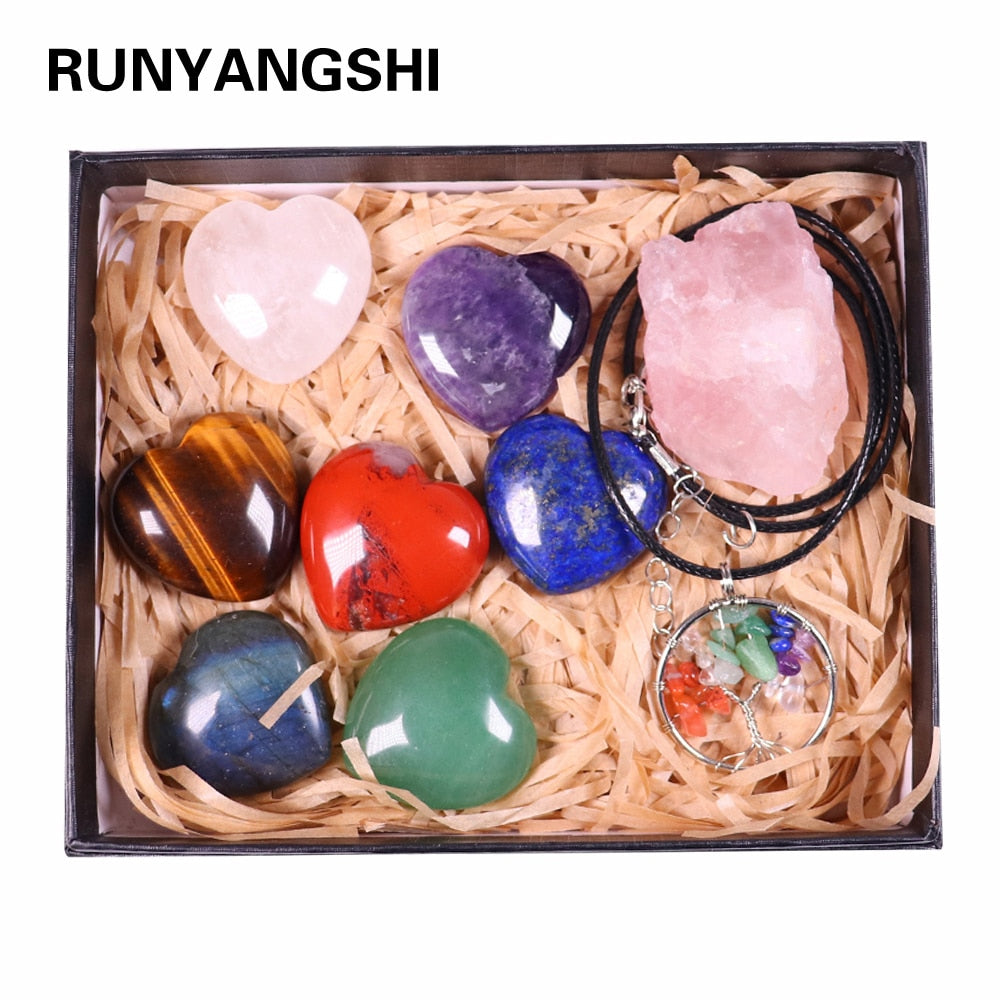 7 Crystal Hearts - Chakra Box