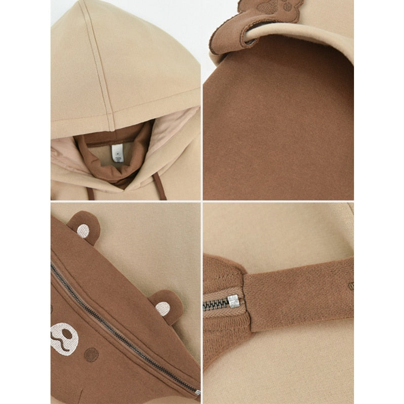 Aesthetic Bear Anime Hoodie - Kpop Style