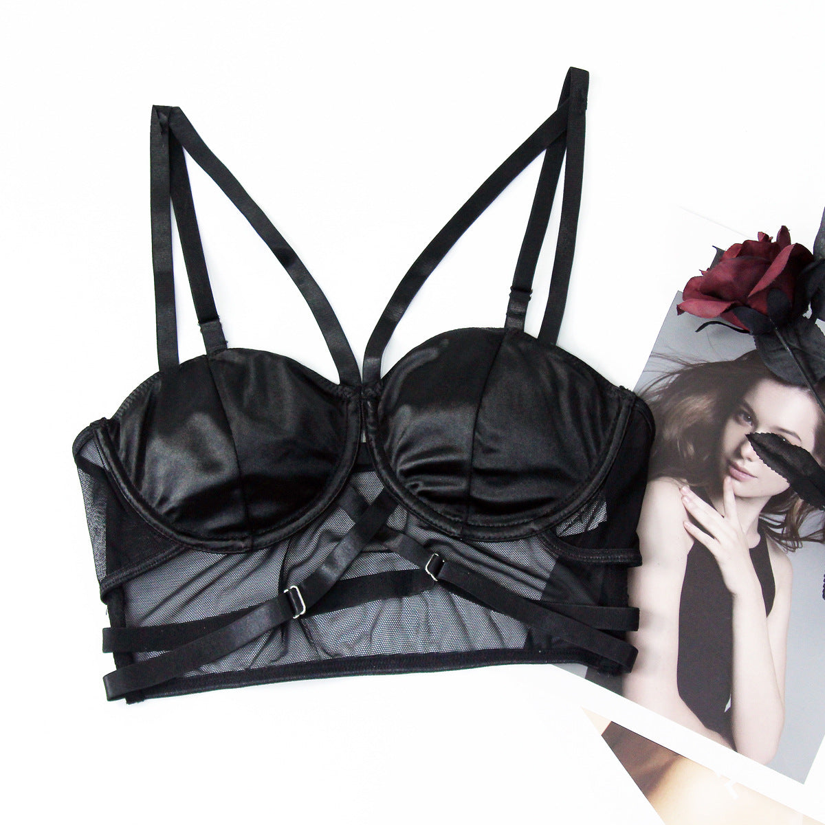 Trendy Street Chic Crossover Strap Top Sexy Cityscape Glamour