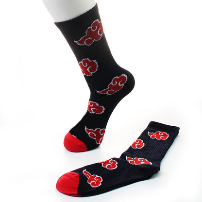Shadowed Paths: Akatsuki Clan Naruto Socks