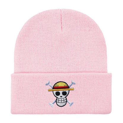 Pirate King's Emblem: One Piece Embroidered Knitted Hat