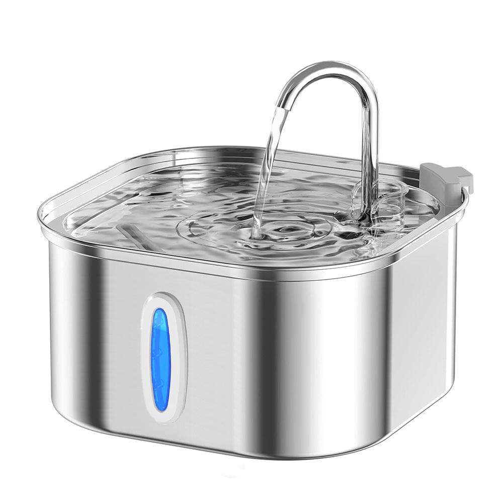 Stainless Steel Smart Pet Water Dispenser with Automatic Circulation and Filtration, Large Capacity Feeder for Cats and Dogs.