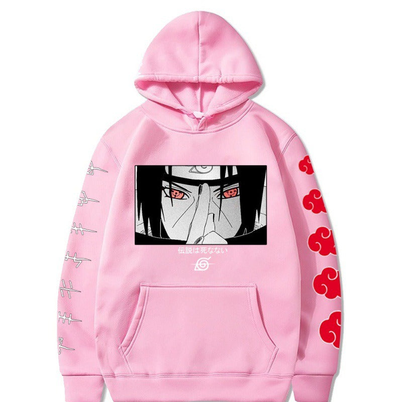 Sharingan Shadows: Naruto Itachi Uchiha Anime Printed Hoodie
