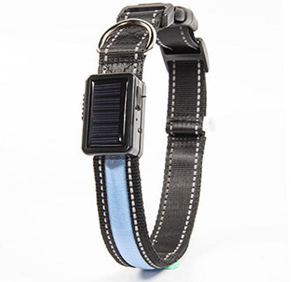 Solar Flare Pet Collar: LED Solar Luminous, Stylish Safety for Your Furry Friend