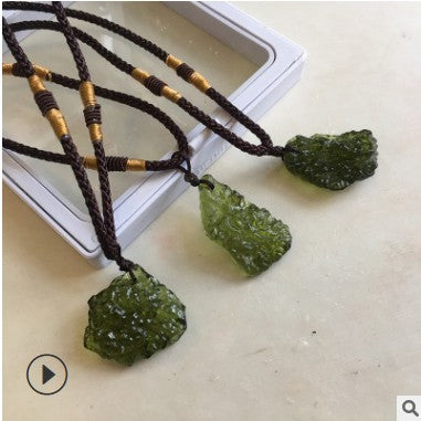 Moldavite Crystal Necklace - Luck Attraction