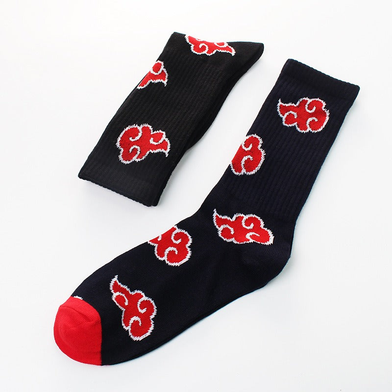 Shadowed Paths: Akatsuki Clan Naruto Socks