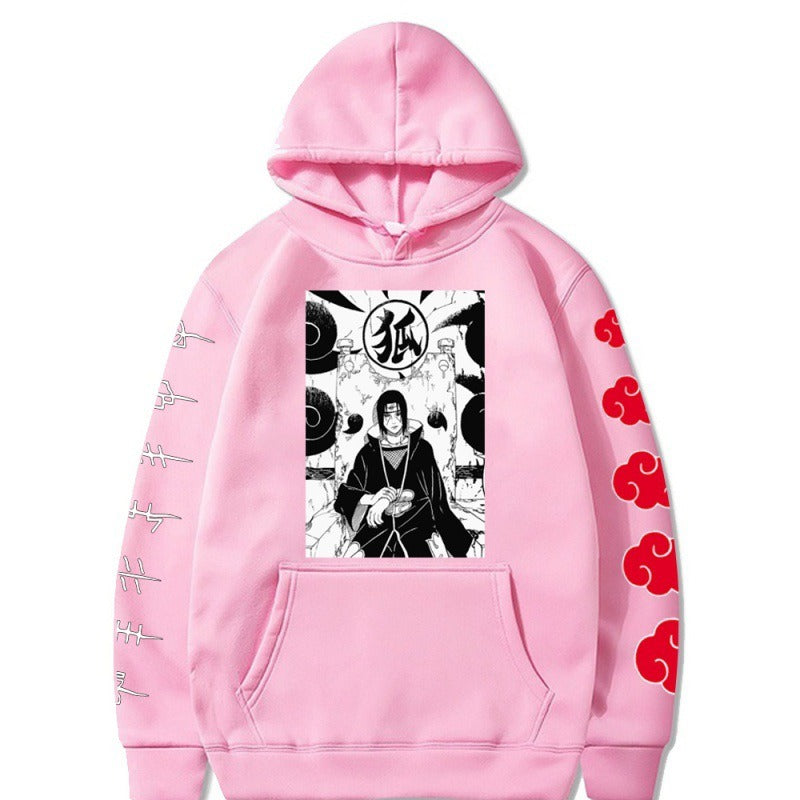 Sharingan Shadows: Naruto Itachi Uchiha Anime Printed Hoodie