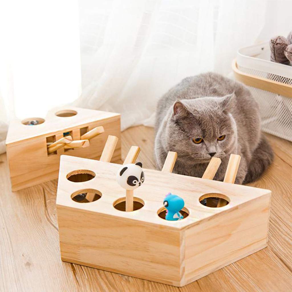 Solid Wooden Interactive Maze Pet Cat Toy