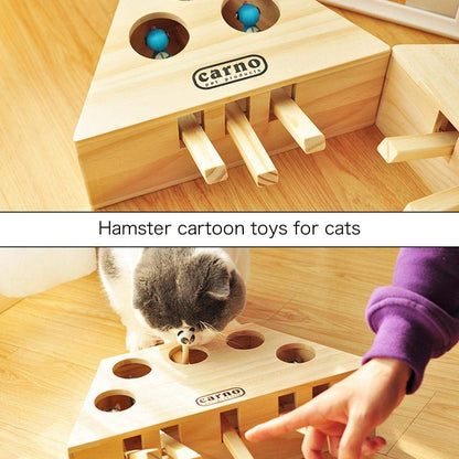 Solid Wooden Interactive Maze Pet Cat Toy