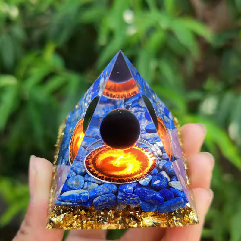 Orgone Energy - Various Crystal Ball Pyramids - Positive Energy Chakra Pyramids