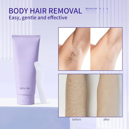 Facial Hair Removal Cream,Body Hair Removal Cream for Women with Spatula Applicator, Unisex Body & Skincar
