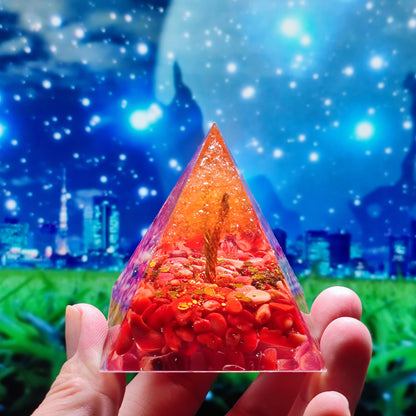 Orgone Crystal Pyramid - Tree Of Healing
