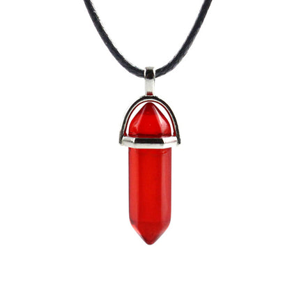 Hexagonal Column Crystal Amulet